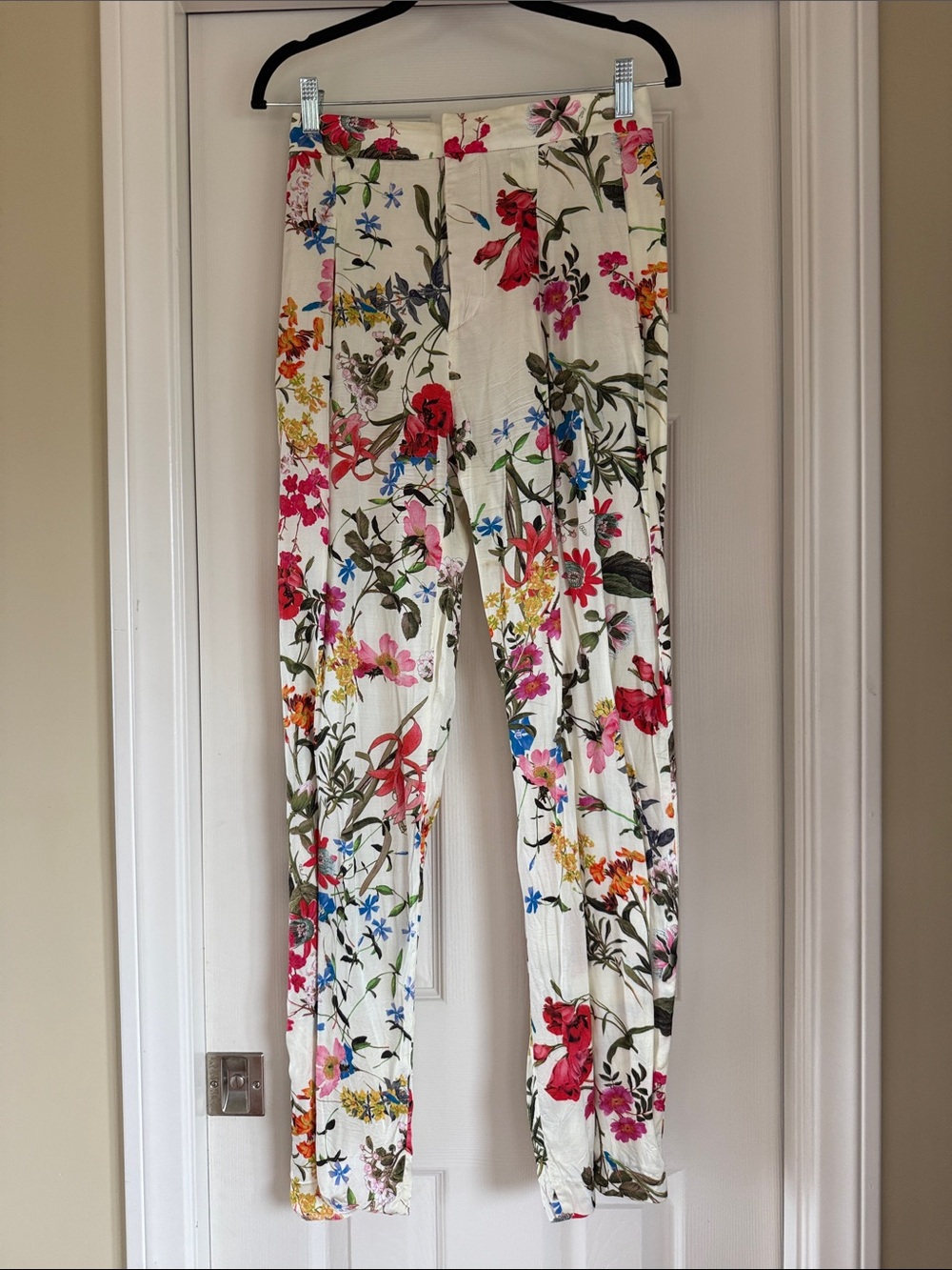 Zara Silk Floral trousers